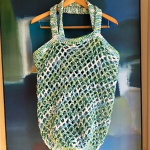 Crocheted summer beach bag